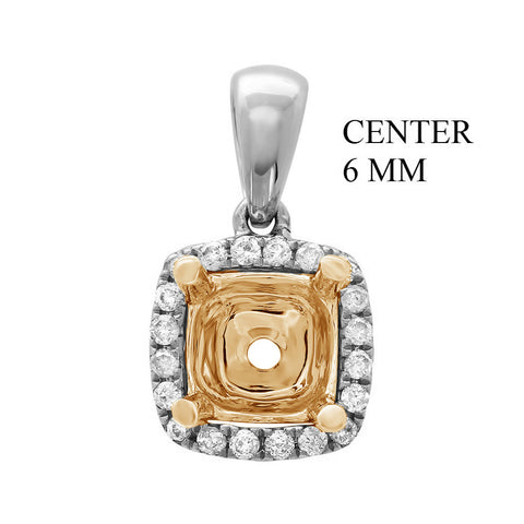 PMI 14WY@1.4 20RD3@0.13 6MM CUSHION TWO TONE