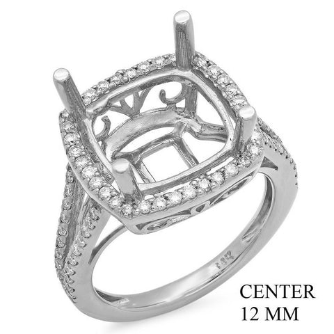 PMI 14W@5.50 76RD1@0.49 12MM CUSHION SPLIT SHANK HALO