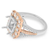 PMI 14PW@10.80 PAVE 78RD1@1.43 9X7.5MM EMERALD TWO TONE