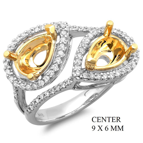 PMI 14WY@5.30 84RD2@0.34 9X6MM PEAR DOUBLE HEAD