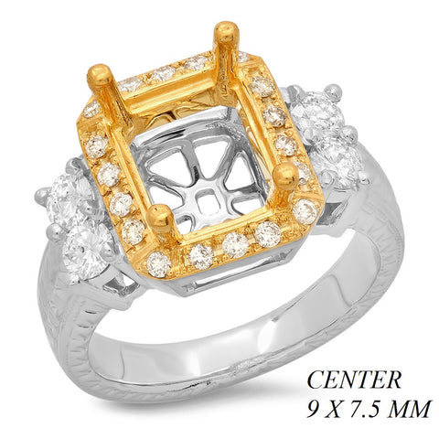 PMI 14YW@9.8 22RD1+@0.72 9X7.5MM EMERALD TWO TONE