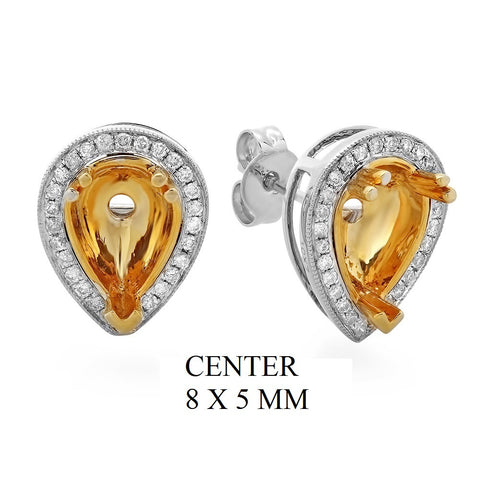 PMI 14WY@3.13 46RD3@0.18 8X5MM PEAR TWO TONE