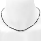 PMI 18W@15.90 164BLK@7.52 7RD1@1.02 BLACK DIAMOND TENNIS NECKLACE