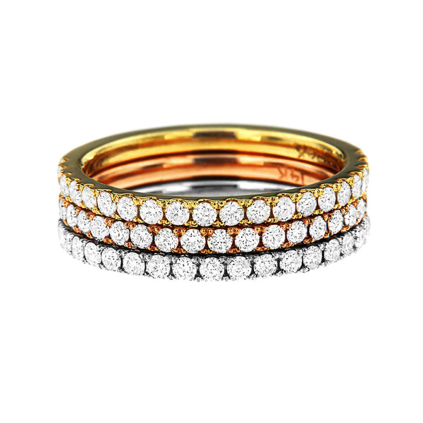 PMI 14TRI@5.3 36RD1@0.69 TRI-COLOR STACKABLE DIAMOND Bands