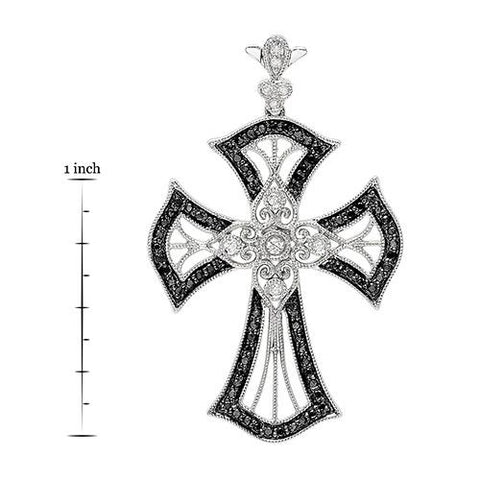 PMI 14W@3.0 10RD3@0.07 71BLK@0.24 BLACK CROSS PENDANT