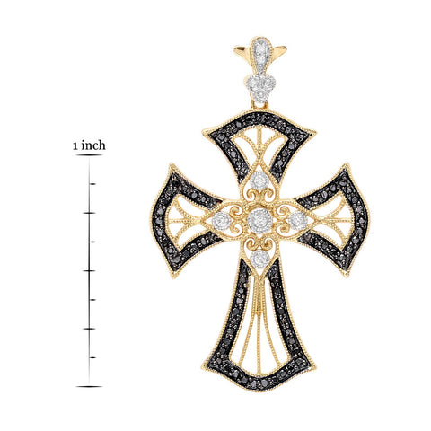 PMI 14Y@3.0 10RD3@0.07 71BLK@0.24 BLACK CROSS PENDANT