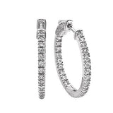 PMI 14W@6.1 50RD2@1.00 1INCH INSIDE OUTSIDE EARRING FOUR PRONG SETTING