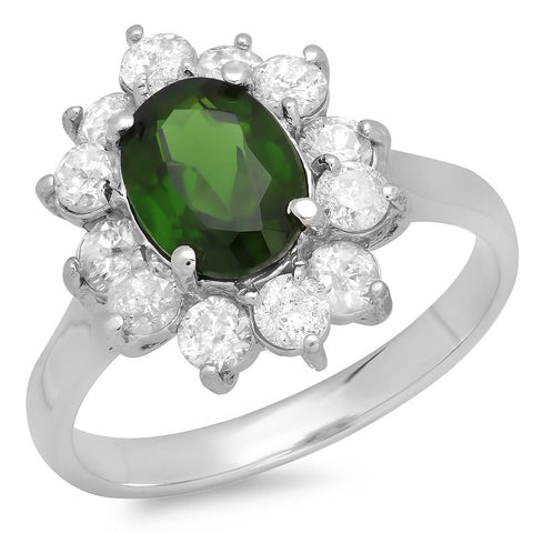 PMI 14W@3.4 12RD4@0.96 1CD@1.37 CHROME DIOPSIDE RING