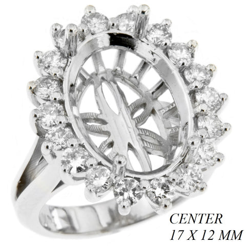 PMI 14W@8.8 18RD1@1.53 17X12MM OVAL HALO SPLIT SHANK