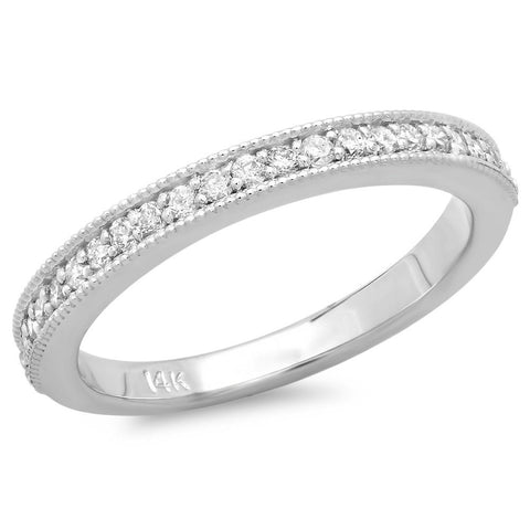 PMI 14W@2.8 22RD1@0.27 DIAMOND MILLIGRAIN BAND