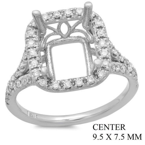 PMI 14W@4.4 46RD1@0.38 9.5X7.5MM EMERALD SPLIT SHANK HALO