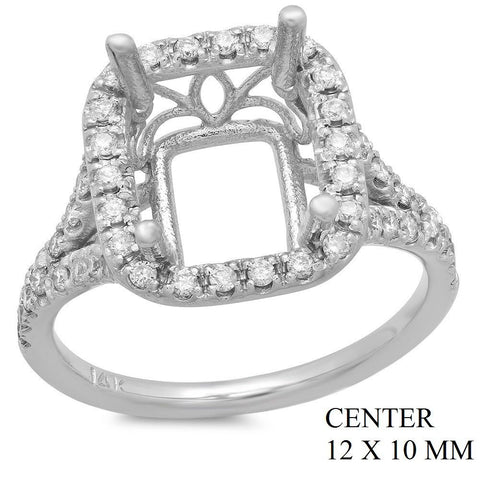 PMI 14W@4.7 52RD1@0.41 12X10MM EMERALD SPLIT SHANK HALO