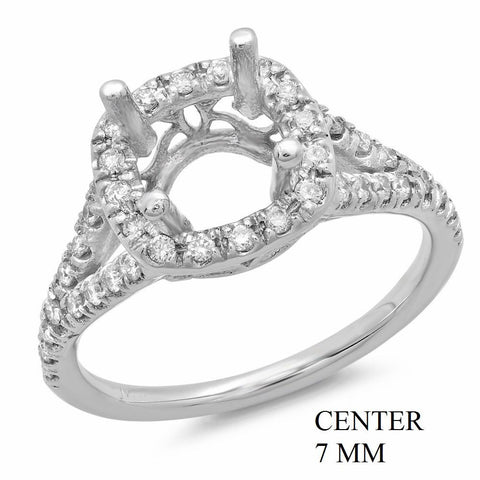 PMI 14W@3.8 40RD1@0.34 7MM CUSHION SPLIT SHANK HALO