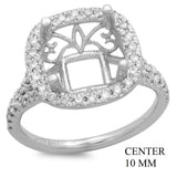 PMI 14W@4.3 48RD1@0.38 10MM CUSHION SPLIT SHANK HALO