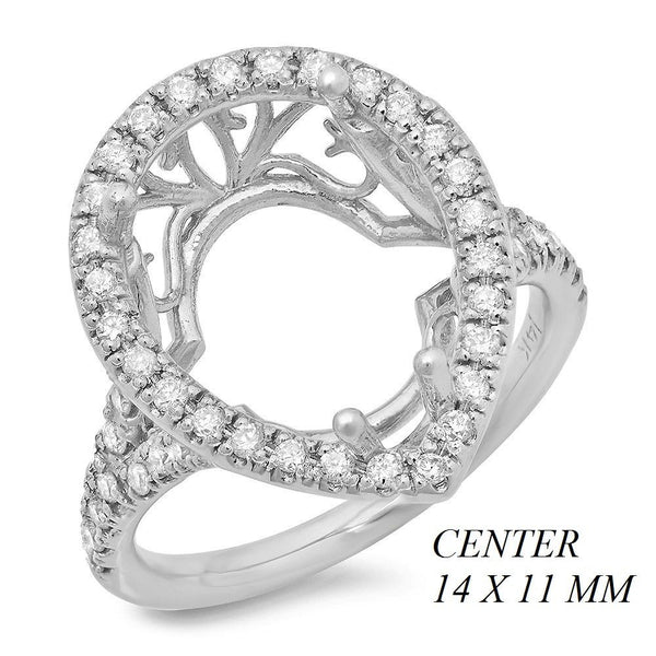 PMI 14W@4.2 50RD1@0.49 14X11MM PEAR SHAPE SPLIT SHANK HALO