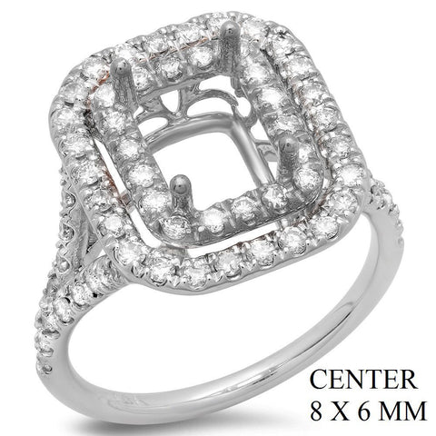 PMI 14W@5.3 72RD1@0.75 8X6MM EMERALD DOUBLE HALO SPLIT SHANK