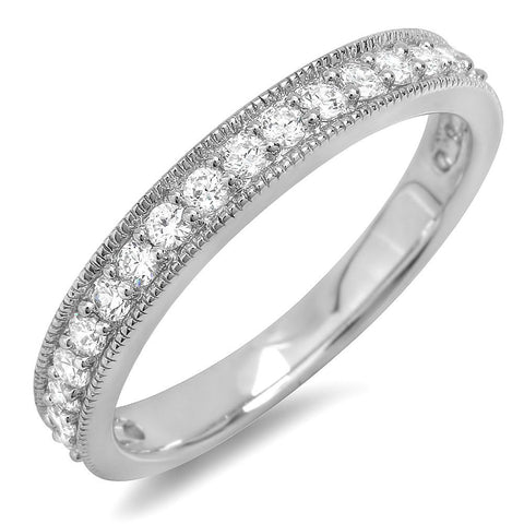 PMI 14W@2.8 24RD1@0.69 DIAMOND BAND WITH MILLIGRAIN