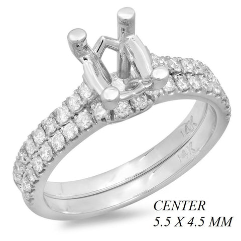 PMI 14W@4.2 38RD2@0.56 SET 5.5X4.5MM OVAL WEDDING SET