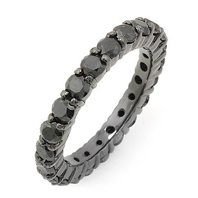 PMI 14W@3.6 22BRD@2.67 SIZE6-1/2 BLACK DIAMOND ETERNITY RING