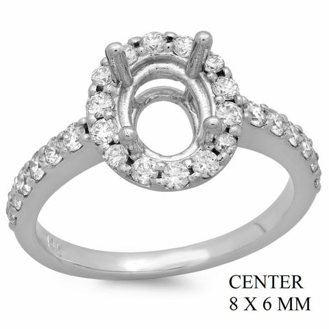 PMI 14W@3.6 26RD1@0.61 8X6MM OVAL HALO LOW PROFILE