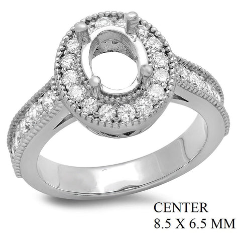 PMI 14W@6.20 26RD1@0.84 8.5X6.5MM OVAL HALO MILIGRAIN