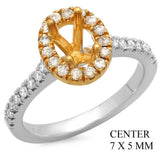PMI 14YW@4.1 31RD1@0.43 7X5MM OVAL TWO TONE HALO