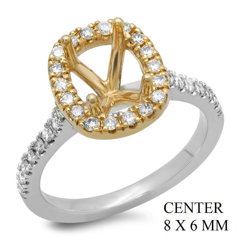 PMI 14YW@4.10 34RD1@0.43 8X6MM TWO-TONE CUSHION HALO