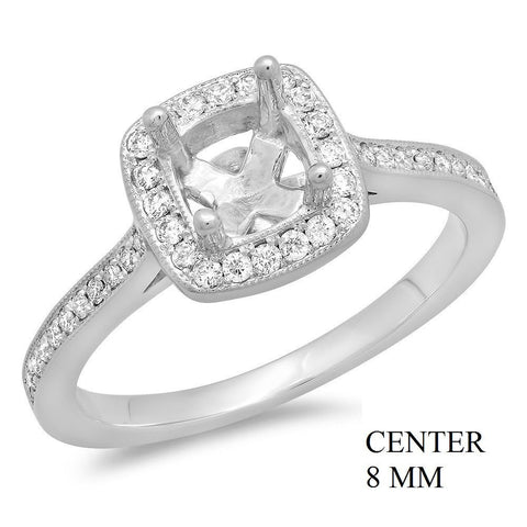 PMI 14W@3.90 PAVE' SET 54RD1@0.34 8MM CUSHION HALO