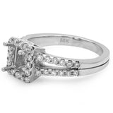 PMI 14W@4.3 44RD1@0.52 7MM PRINCESS SPLIT SHANK HALO