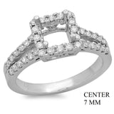 PMI 14W@4.3 44RD1@0.52 7MM PRINCESS SPLIT SHANK HALO
