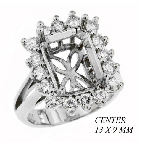 PMI 14W@7.5 16RD1@1.24 13X9MM EMERALD HALO SPLIT SHANK