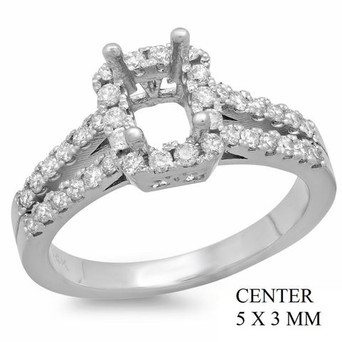 PMI 14W@3.9 38RD1@0.46 5X3MM EMERALD SPLIT SHANK HALO