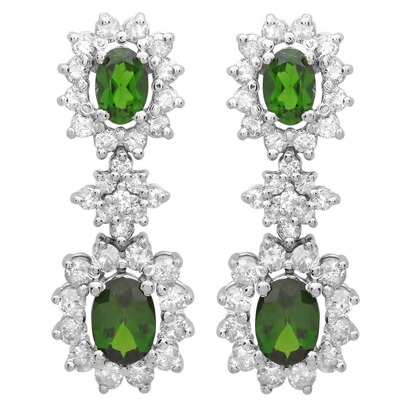 PMI 14W@7.40 66RD2@2.07 4C.D@2.41 CHROME DIOPSIDE EARRING