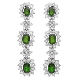 PMI 14W@12.20 108RD3@3.36 6C.D@4.38 CHROME DIOPSIDE EARRING