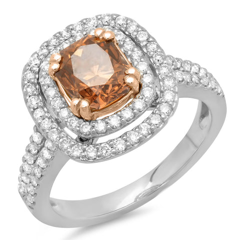 PMI 14WR@5.80 80RD2@0.73 1BRD@2.02 BROWN DIAMOND RING