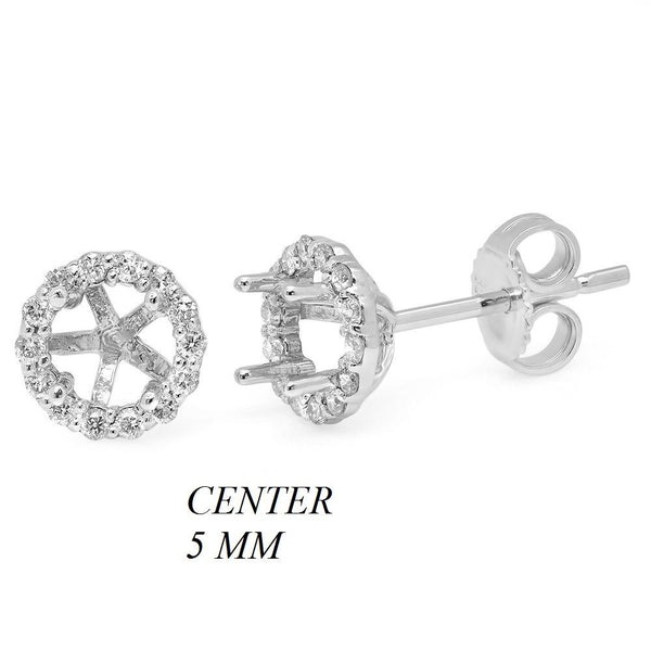 PMI 14W@1.8 28RD1@0.25 5MM ROUND STUD EARRING