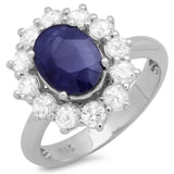 PMI 14W@5.3 12RD2@1.09 1BSPH@2.39 BLUE SAPPHIRE RING