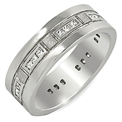 PMI 14W@9.4 24PC@0.47 6.81mm WIDE MEN'S WEDDING BAND