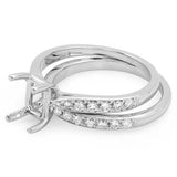 PMI 14W@5.0 (PAVE) 29RD1@0.56 EMERALD WEDDING SET