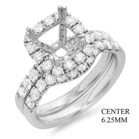 PMI 14W@5.7 46RD@1.23 SET2 6.25MM CUSHION WEDDING SET