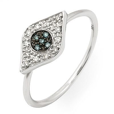 PMI 14W@2.0 0.10CT EVIL EYE RING