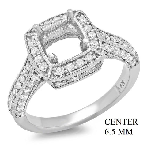 PMI 14W@4.50 76RD@0.61 6.5MM CUSHION ANTIQUE STYLE HALO