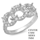 PMI 14W@4.0 43RD1@0.71 6MM 2/5MM ROUND 3-STONE HALOS