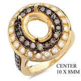 PMI 14Y@9.70 28BRD@1.09 20RD@0.44 (10.0X8.0) OVAL BROWN AND AND WHITE DIAMONDS