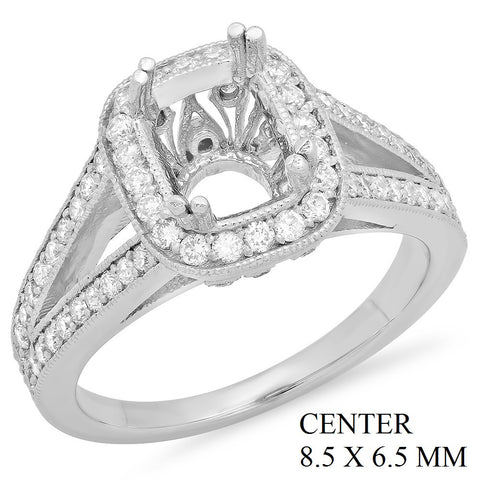 PMI 14W@5.6 66RD1@0.66 8.5X6.5MM EMERALD SPLIT SHANK HALO