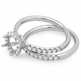 PMI 14W@4.20 46RD@0.64 5.5MM SET2 ROUND HALO WEDDING SET