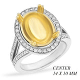 PMI 14YW@8.50 68RD2@0.65 14X10MM OVAL YELLOW CUP
