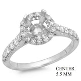 PMI 14W@3.70 U-PAVE 35RD1@0.54 (5.5MM) ROUND CATHEDRAL STYLE HALO