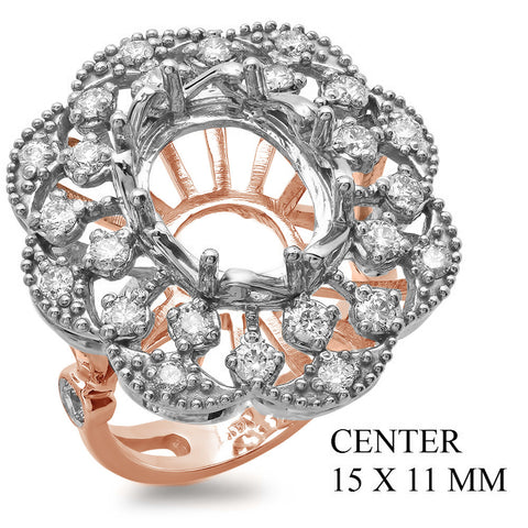 PMI 14WP@11.5 26RD1@1.26 15X11MM OVAL TWO TONE