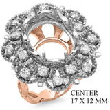 PMI 14PW@13.4 16RD1@1.18 17X12MM OVAL TWO-TONE